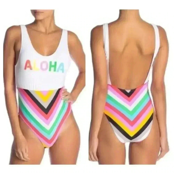 Vicious Young Babes Aloha One Piece Swim Suit - Picture 1 of 8